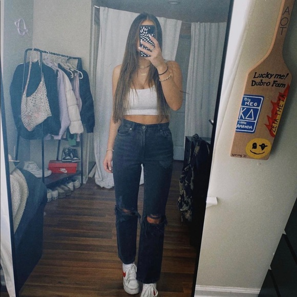 Garage Black Vintage Straight Jeans 